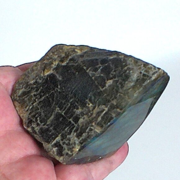 Labradorite Crystal With Iridescent Blue & Green Highlights - Picture 5 of 5
